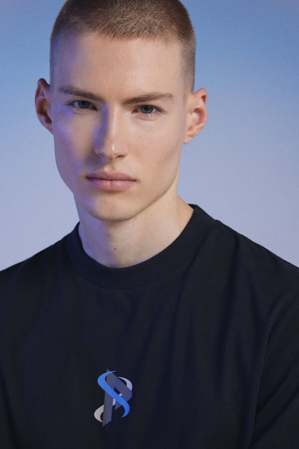 Springfield T-shirt Pedri x Springfield preto