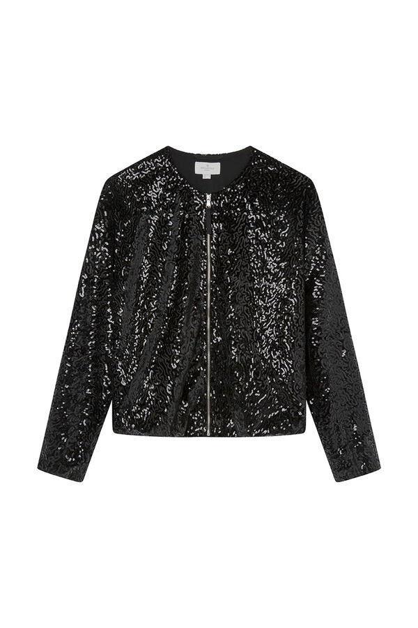 Springfield Bomber lentejuelas negro