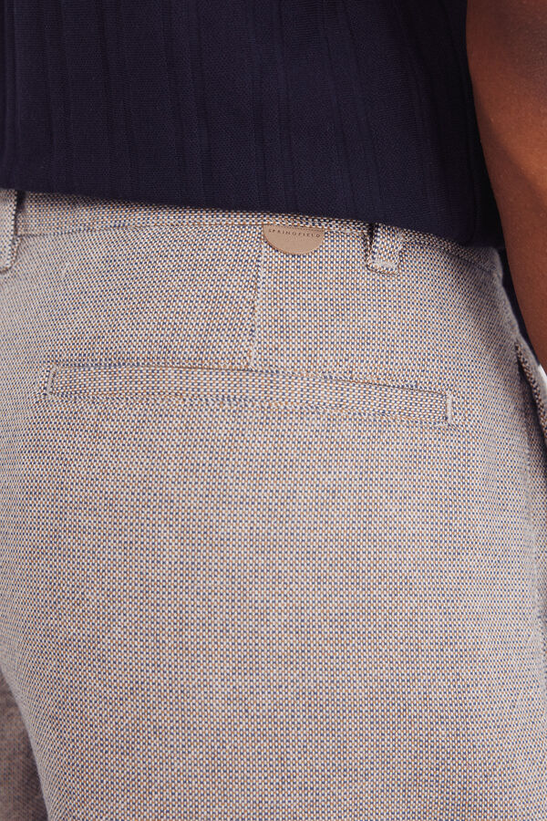 Springfield Bermuda estructura color slim fit nude