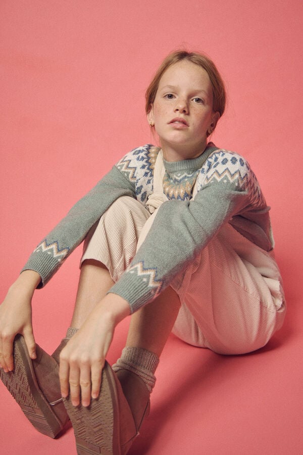 Springfield Kids Macac&atilde;o de veludo de menina azul