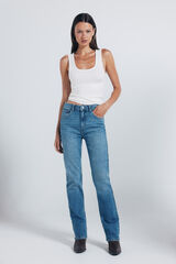 Springfield Cal&ccedil;a jeans reta com tachas azul