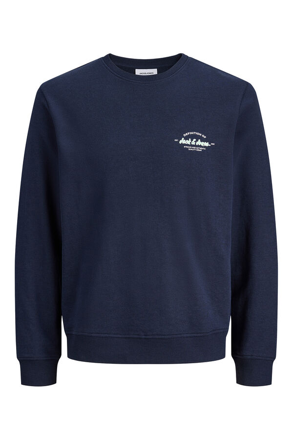 Jack & Jones PLUS Sudadera b&aacute;sica manga larga azul