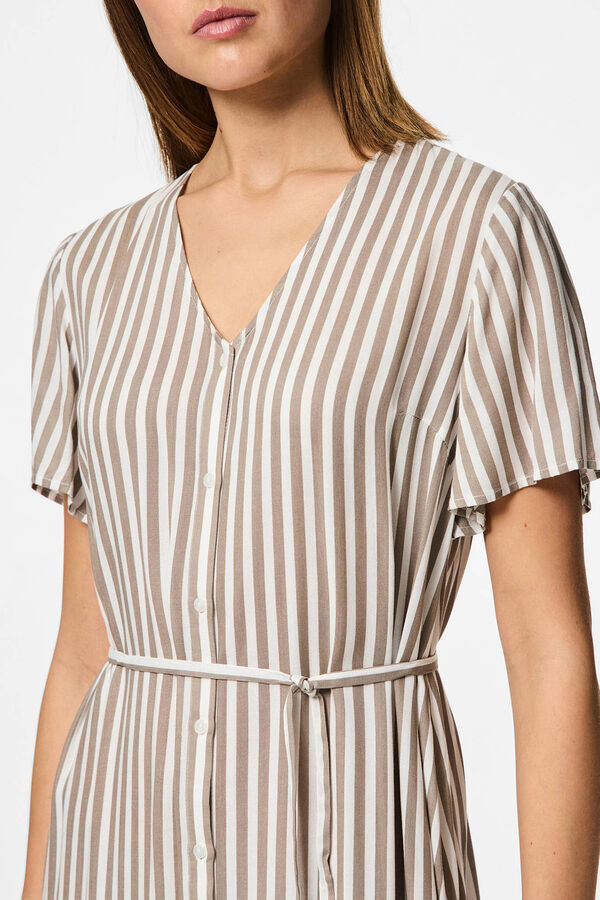 Pieces Vestido midi floral cinzento