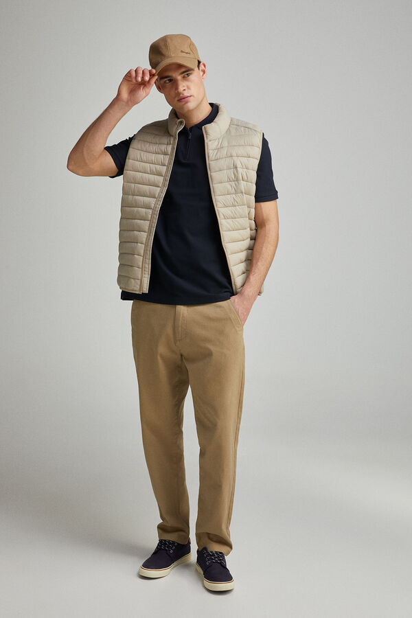 Springfield Polo piqué com fecho-éclair e regular fit azul