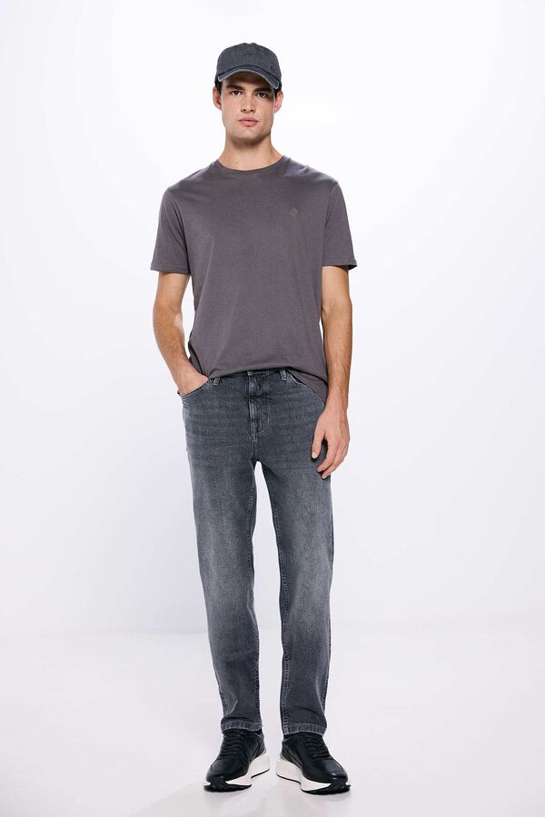 Springfield Jeans slim fit cinza escuro cinzento