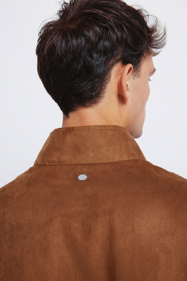 Springfield Cazadora acolchada efecto ante beige