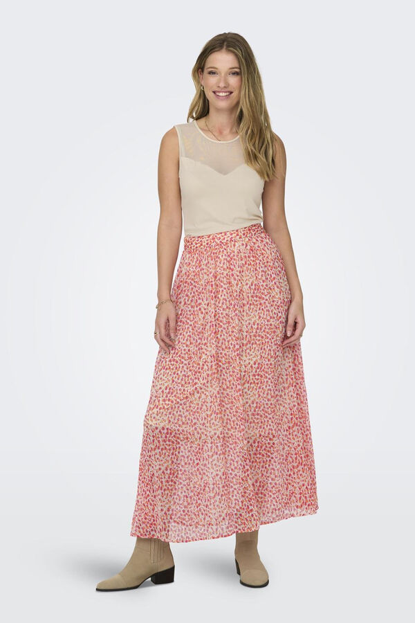 JDY Saia comprida estampada cinzento