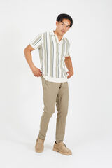 Brave Soul Polo de malha com manga curta bege