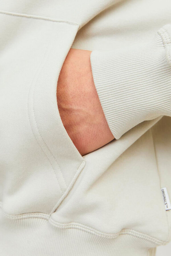 Jack & Jones Moletom com logo e Sweatshirt regular cinzento