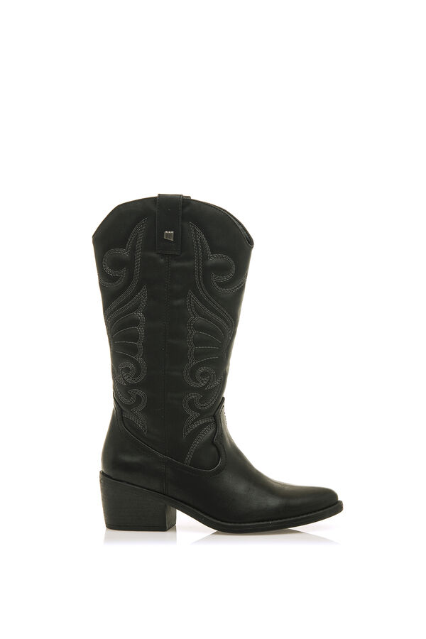 MTNG Bota estilo cowboy negro