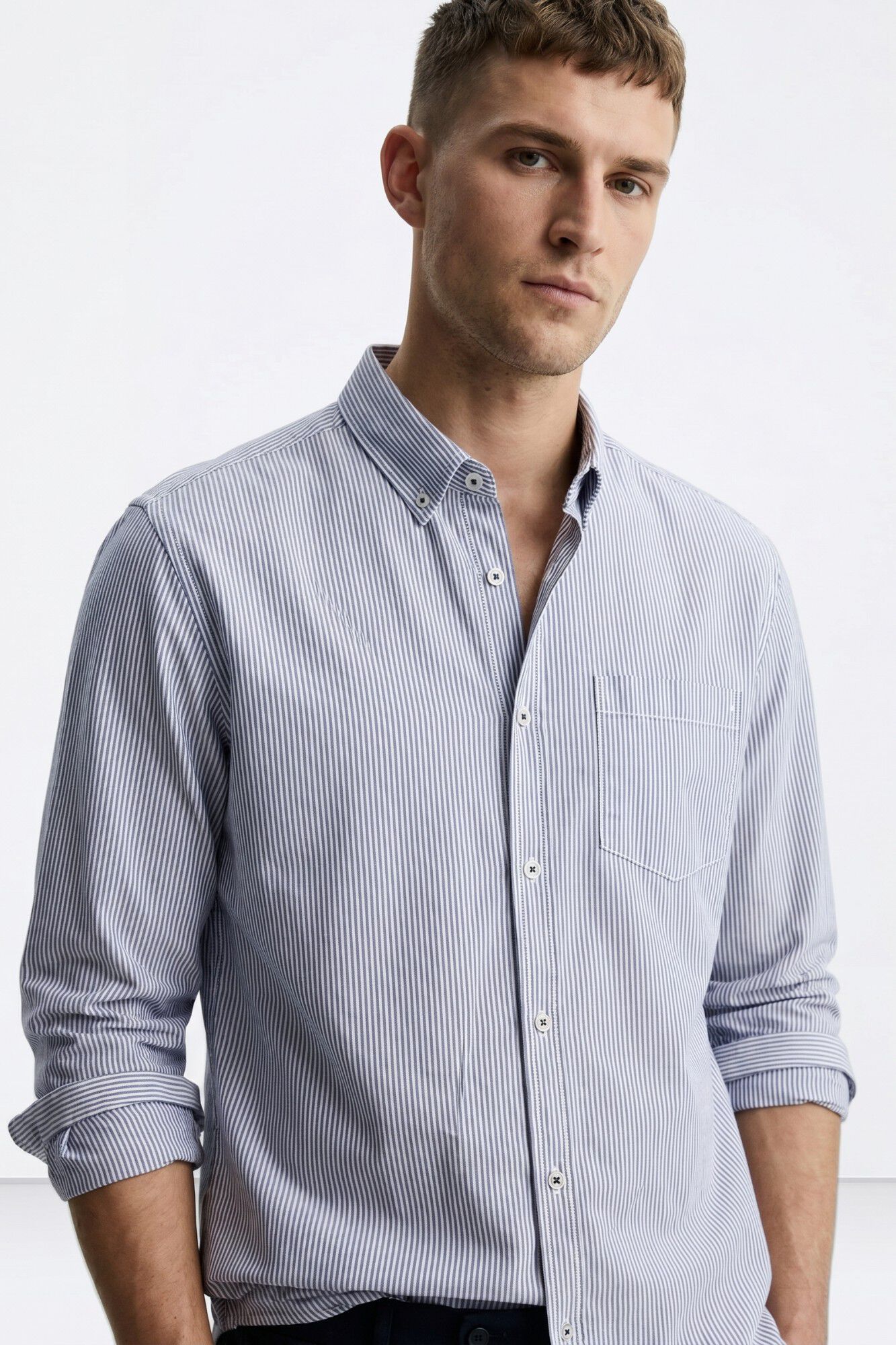 Tiffosi Camisa Oxford Riscas Regular Fit