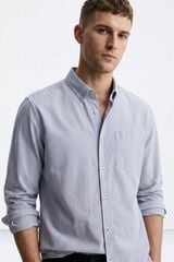 Tiffosi Camisa Oxford Riscas Regular Fit azul