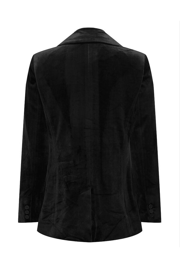 Only Blazer de veludo trespassado preto