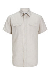Jack & Jones Camisa manga curta bolsos cinzento