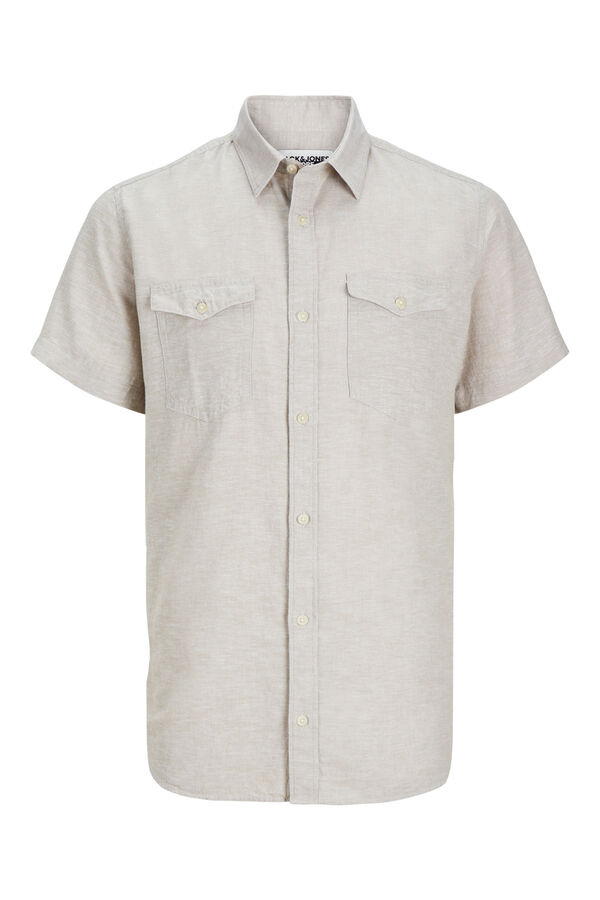 Jack & Jones Camisa manga curta bolsos cinzento