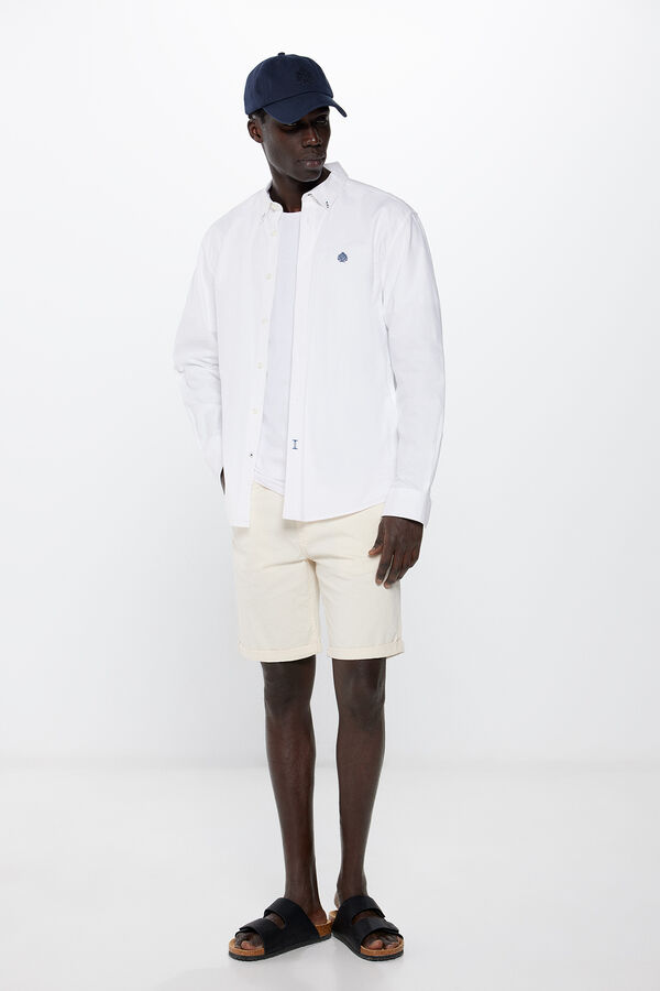 Springfield Bermuda ligera color slim fit blanco