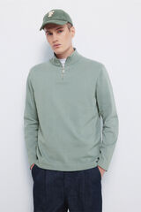 Springfield Camisola Milano com fecho-&eacute;clair verde