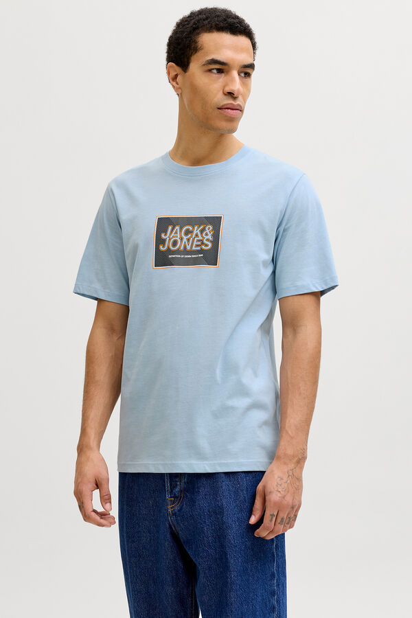 Jack & Jones Camiseta b&aacute;sica con logo azul