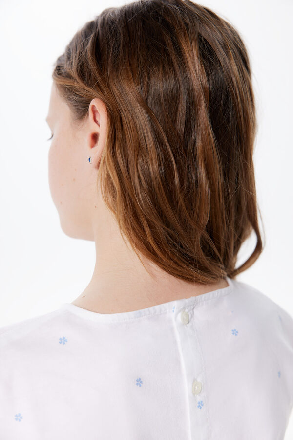 Springfield Kids Blusa flores azuis menina castanho