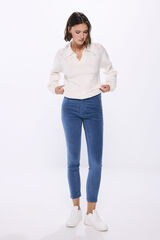 Springfield Pantalones slim pana azul
