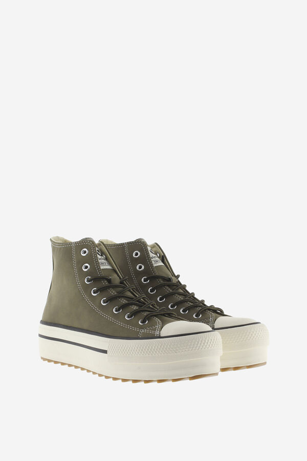 Victoria Zapatillas abotinadas efecto piel kaki