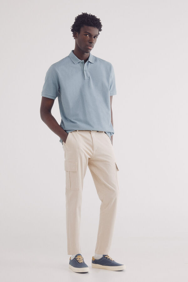 Springfield Polo estruturado regular fit azul