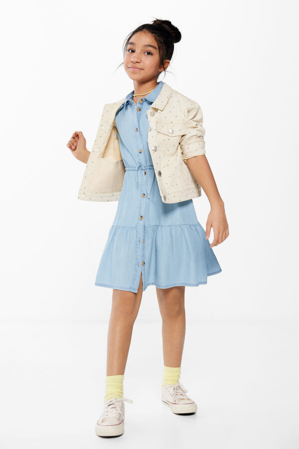 Springfield Kids Vestido denim menina azul