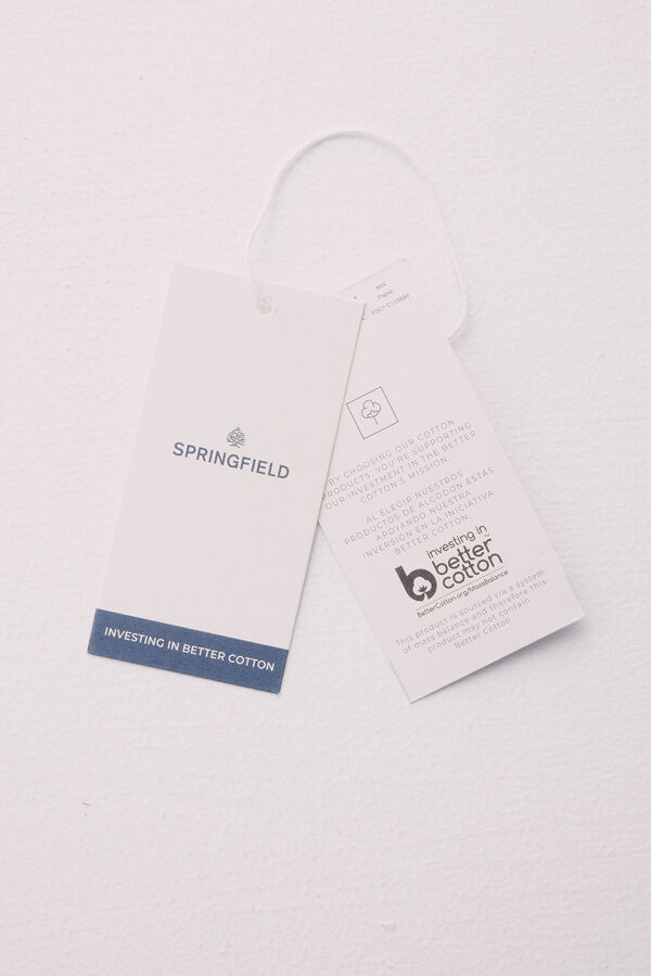 Springfield Top asimétrico liso estampado