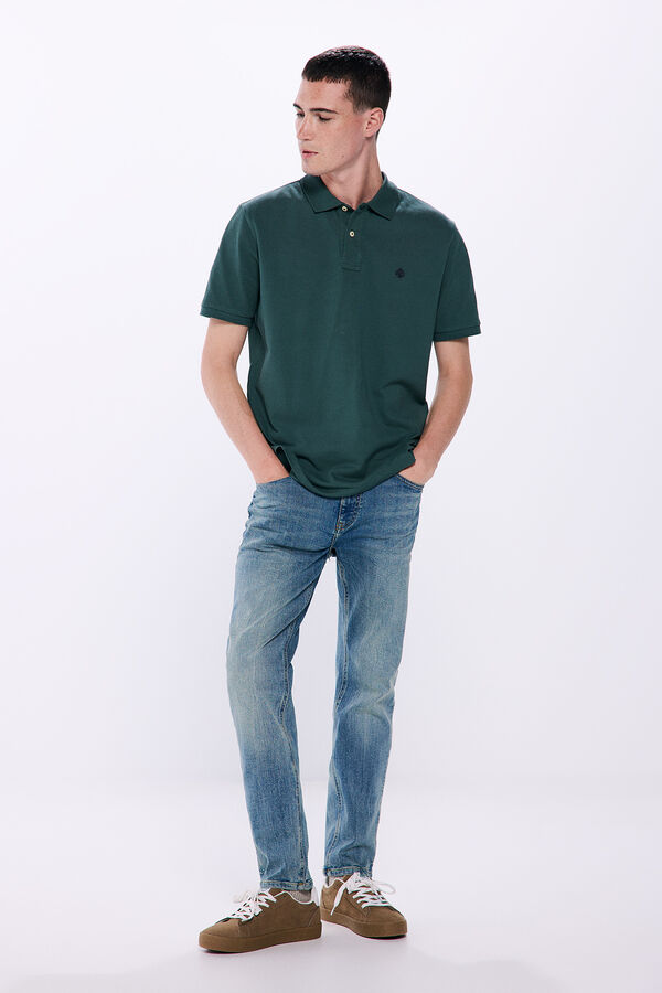 Springfield Polo piqu&eacute; b&aacute;sico regular fit verde