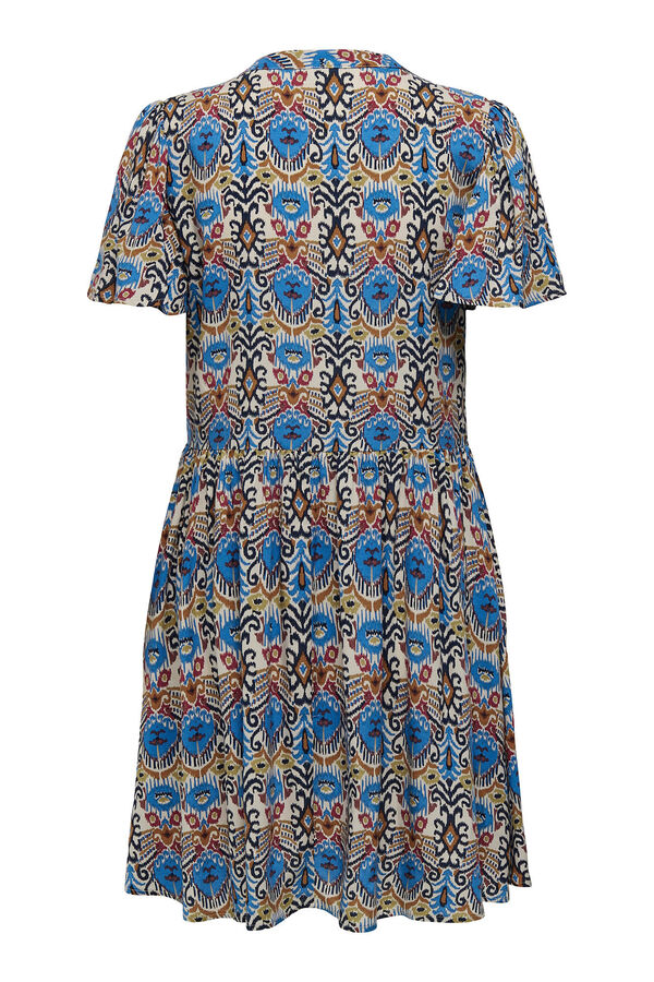 JDY Vestido corto estampado beige