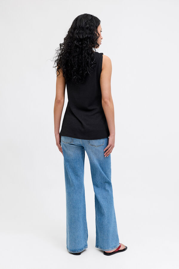 Jack & Jones Colete comprido de malha jacquard preto