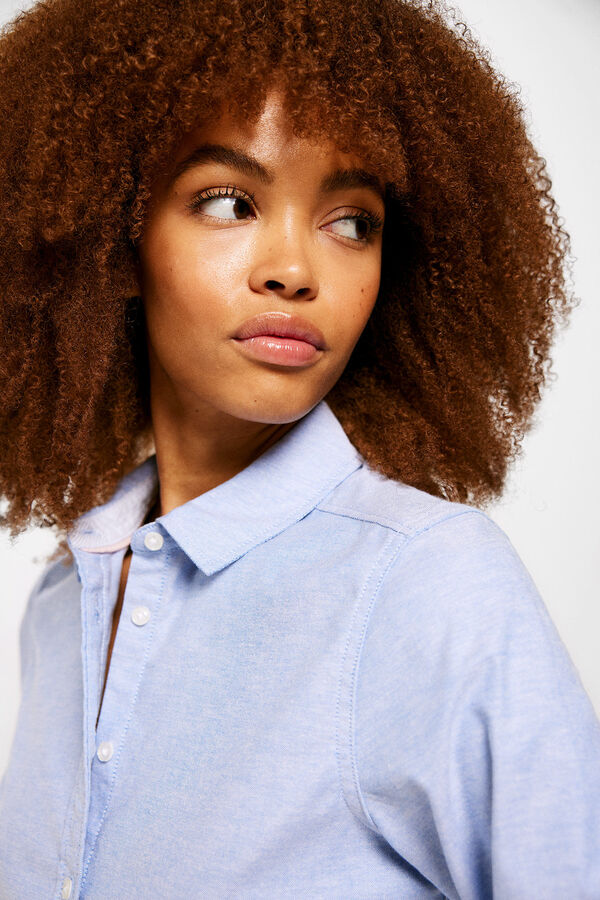 Springfield Camisa Oxford Algod&oacute;n azul