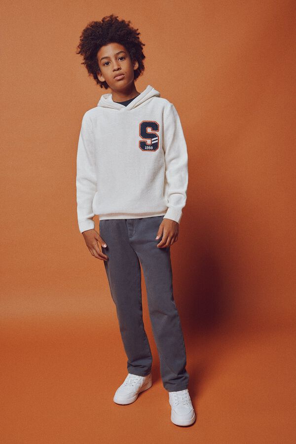 Springfield Kids Jersey rizo ni&ntilde;o blanco