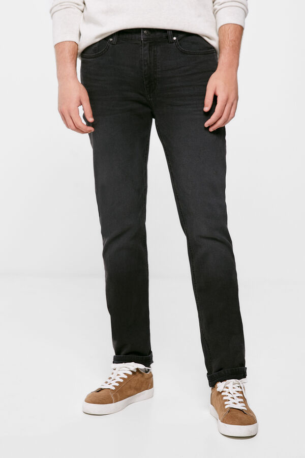 Springfield Jeans skinny negro lavado gris oscuro