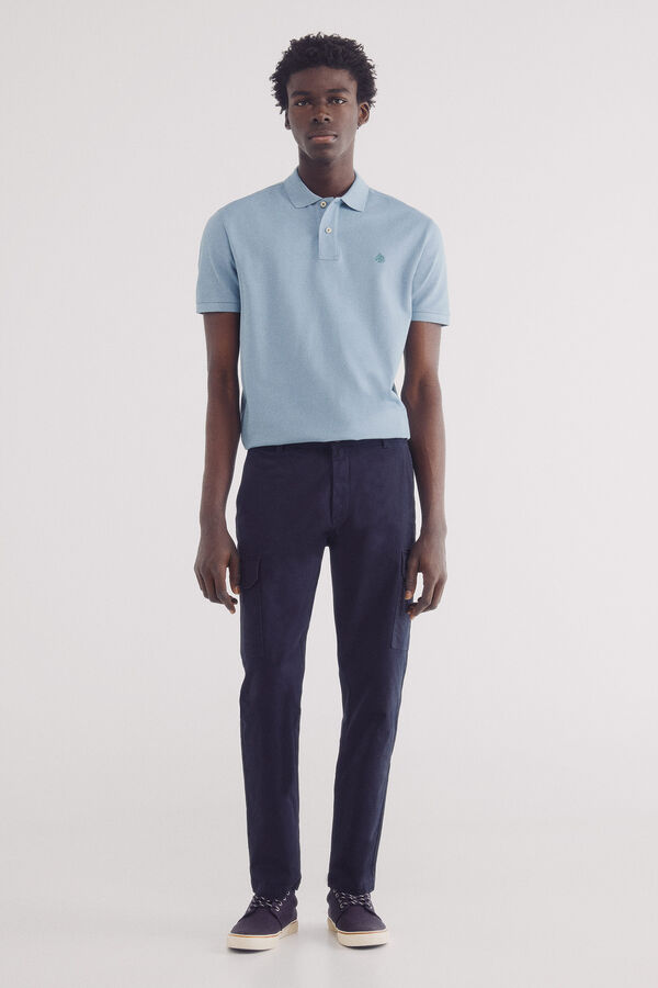 Springfield Polo piqué básico regular fit azul