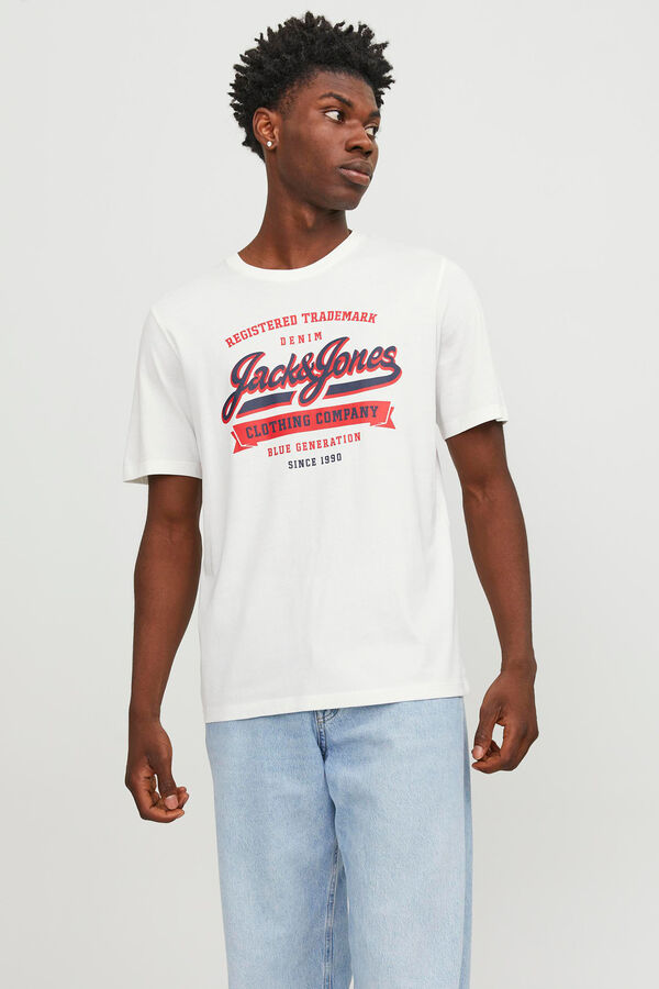 Jack & Jones T-shirt fit padr&atilde;o branco