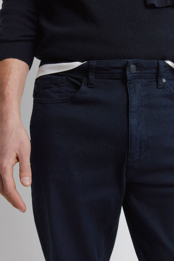 Springfield Pantal&oacute;n 5 bolsillos lavado slim fit azul