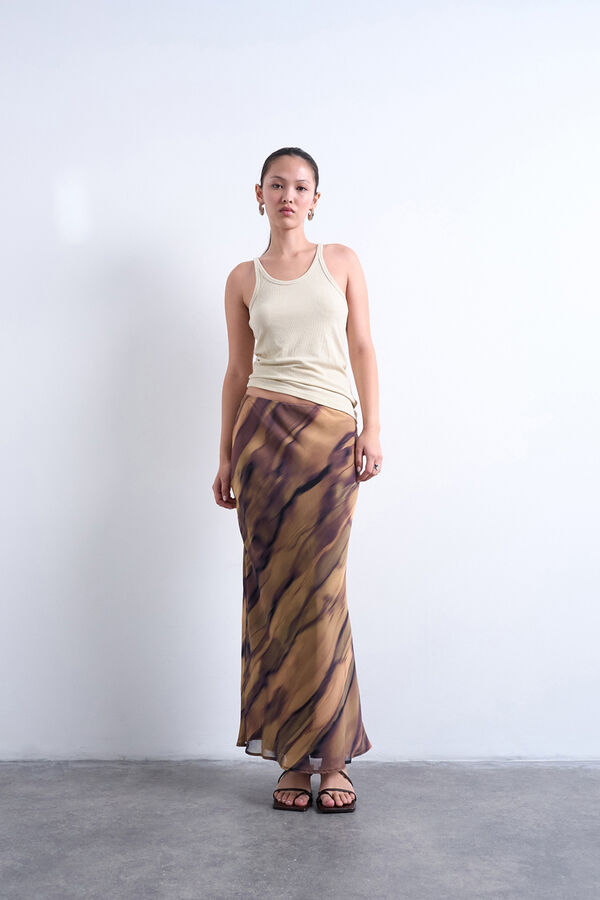 Topshop saia midi cru
