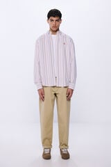 Springfield Camisa oxford riscas vermelho