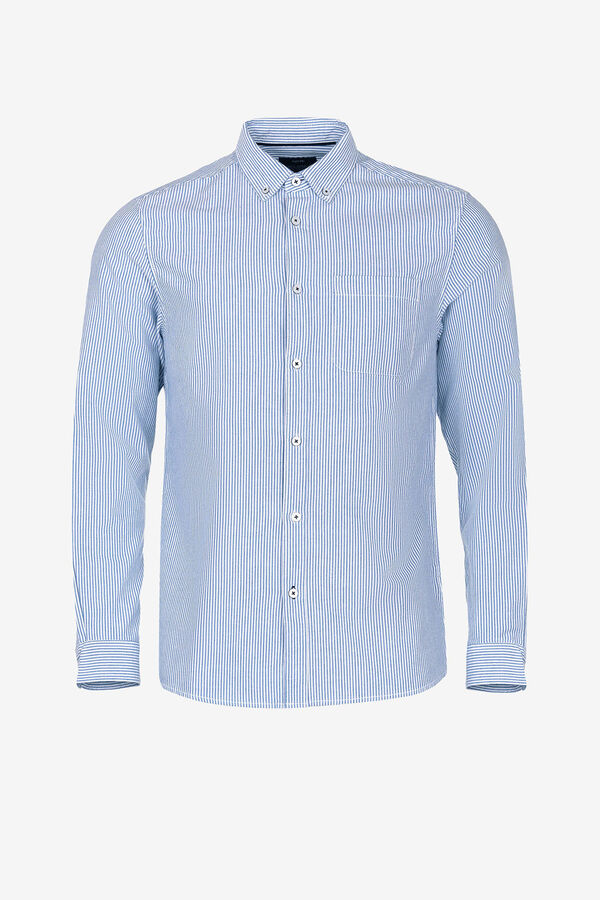 Tiffosi Camisa Regular Fit Oxford Rayas azul