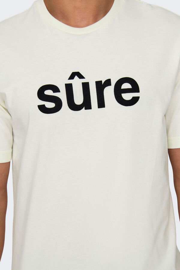 Only & Sons T-shirt b&aacute;sica branco