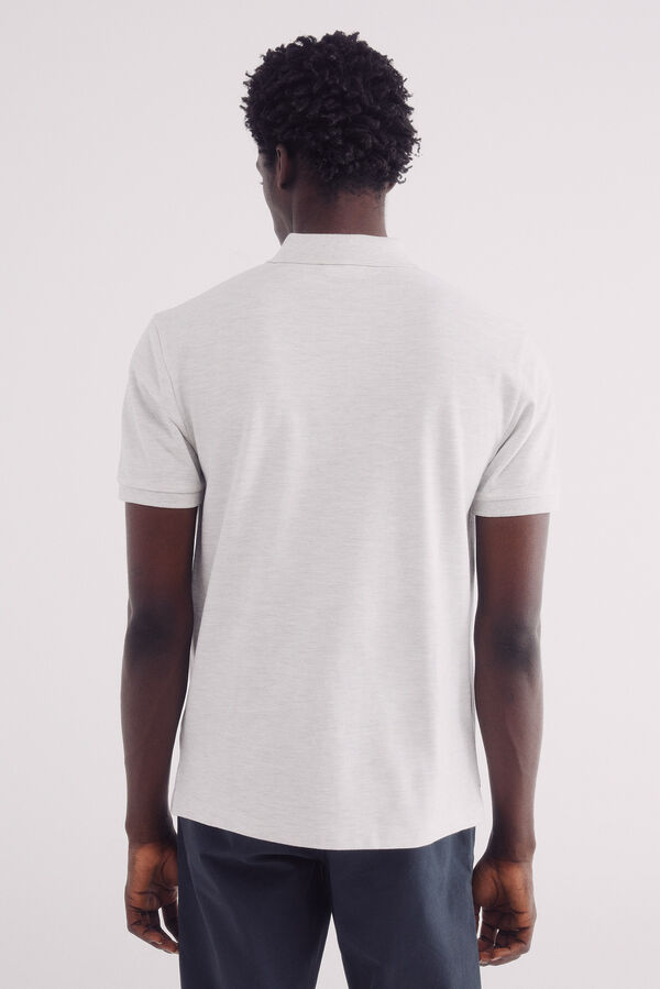 Springfield Polo piqué fantasia básica regular fit cinzento