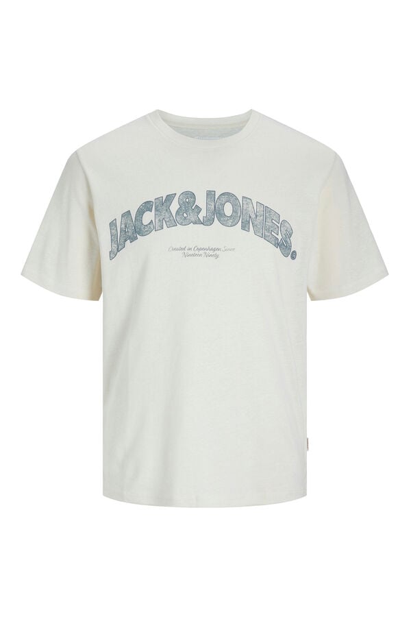 Jack & Jones Camiseta regular fit estampada blanco
