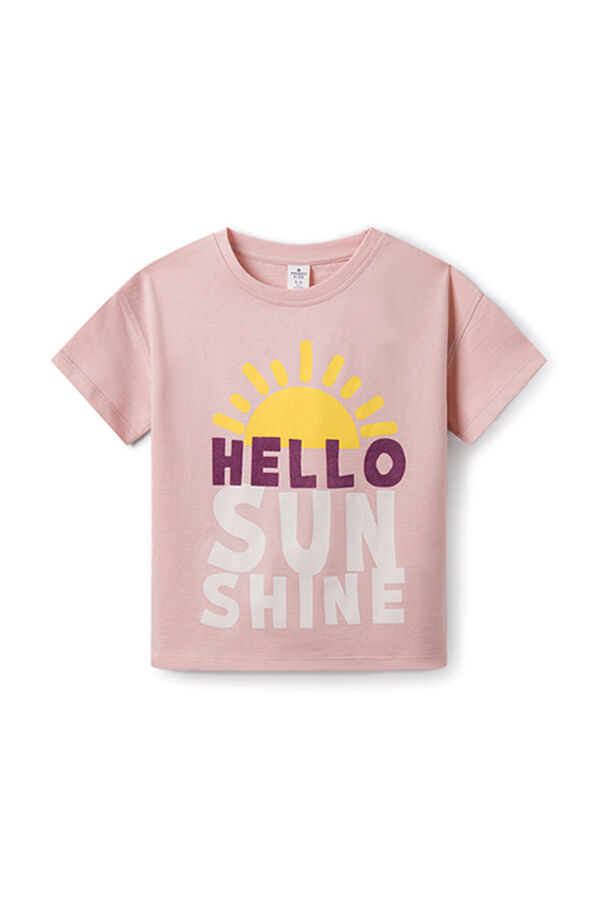 Springfield Kids T-shirt hello sunshine menina rosa