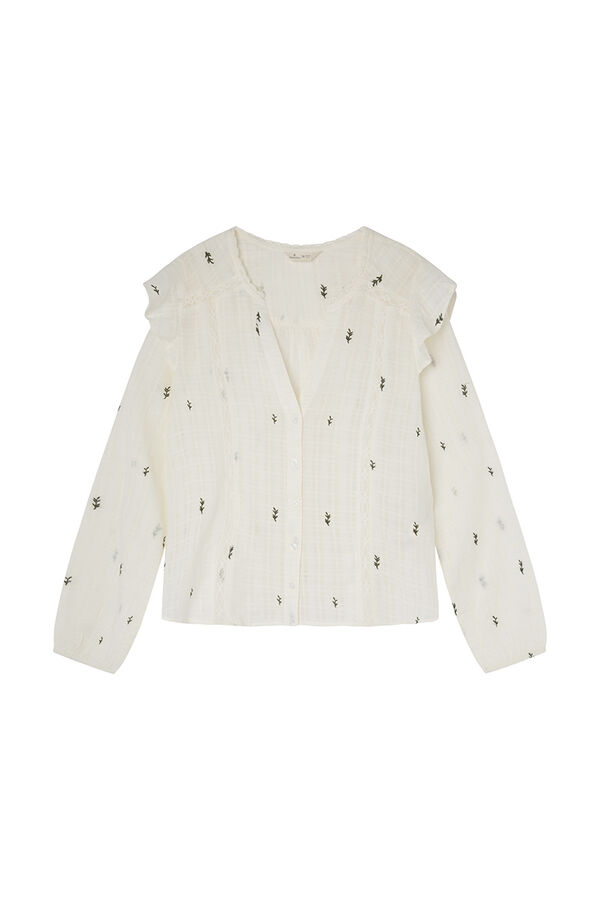 Springfield Blusa bordada la&ccedil;o estampado