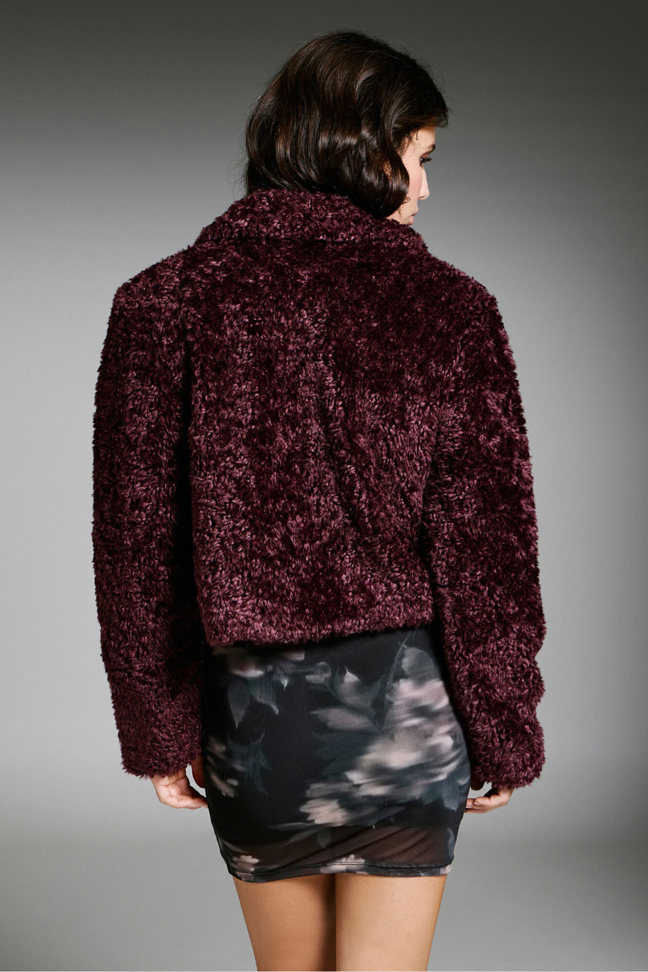 Only Abrigo corto efecto pelo