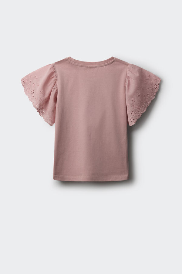 Springfield Kids T-shirt de menina com babados rosa