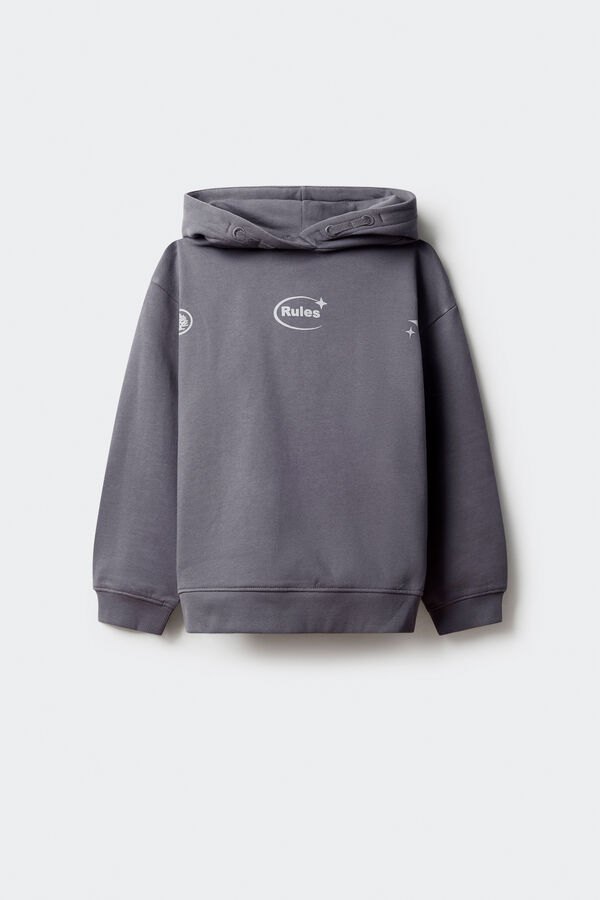Springfield Kids Sudadera con capucha "Embrace the mess" ni&ntilde;o gris