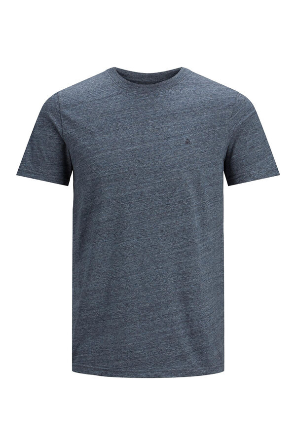 Springfield Camiseta lisa algodón azul medio