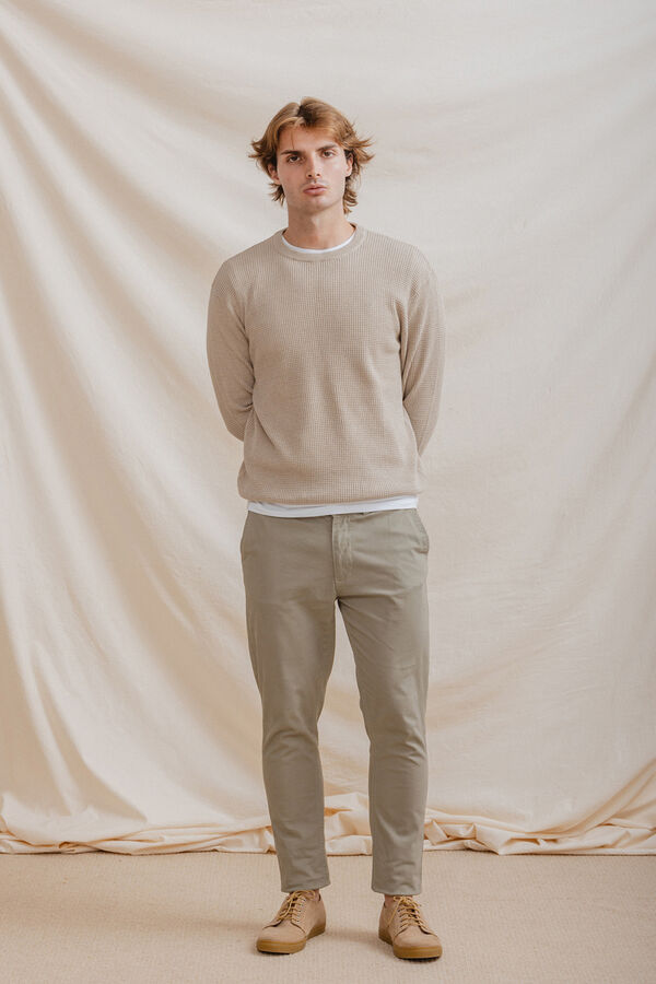 Celopman Jersey B&aacute;sico Cuadrille beige